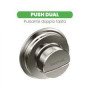Bampi pulsante push dual cromato 