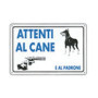 CARTELLO ATTENTI AL CANE E AL PADRONE 20X30 B08LQZ2GQC