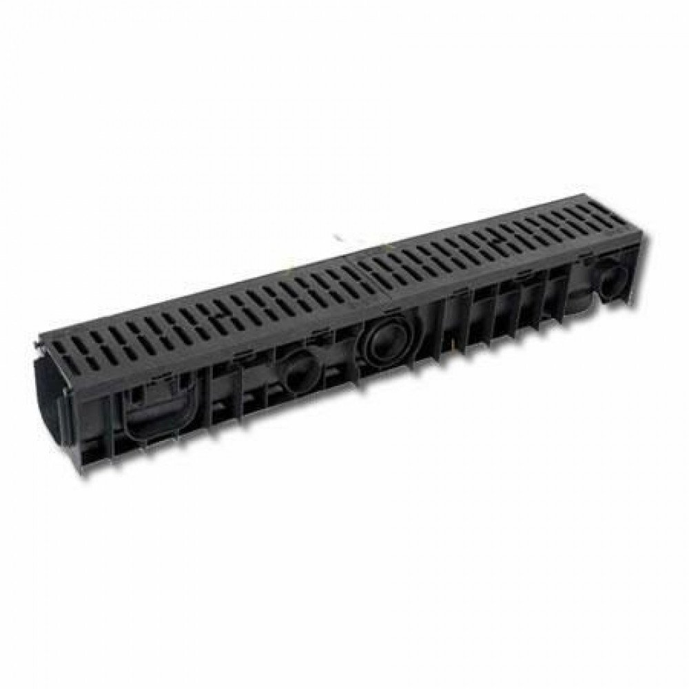 Canaletta Top Abs 13X100 H.15 Con Griglia Pp Nera Rinforzata B01