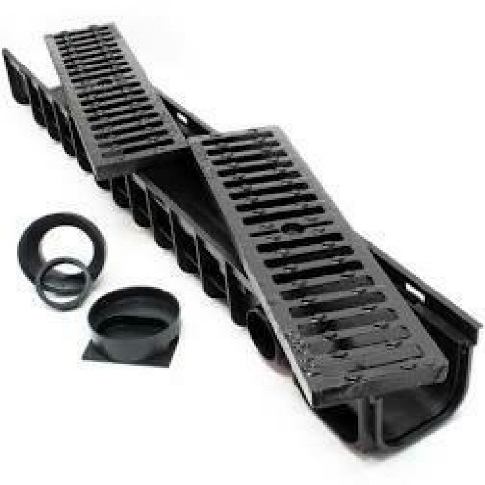 Canaletta Pp Nera 13X100 H.5 Con Griglia Ghisa (2Pz) C250 B019Bc