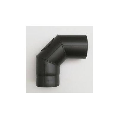 Serie arredo 20 10 nero curva a 90 con ispezione d.140