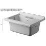 Lavatoio in kit junior per esterni 45x50, a una anta, bianco 9006k