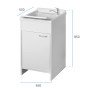 Lavatoio in kit junior per esterni 45x50, a una anta, bianco 9006k