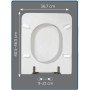 Copriwater dolomite ebla bianco cerniera acciaio inox