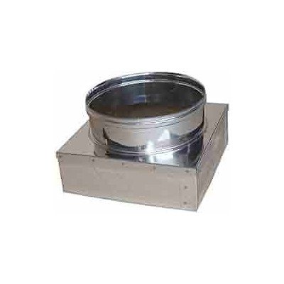 Inox mono parete aisi riduzione da quadra a tonda 40x40 d.300