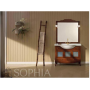 Bagnopiu  sophia base porta lavabo con anta in vetro cm.101x33x80 noce