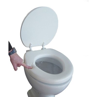Adob, sedile copri wc morbido, imbottito, colore: bianco