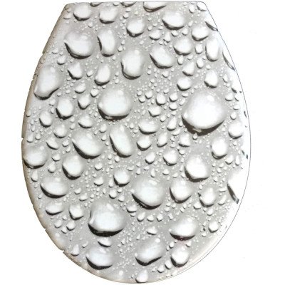 Adob, sedile copri wc in duroplast modello gocce con chiusura ra