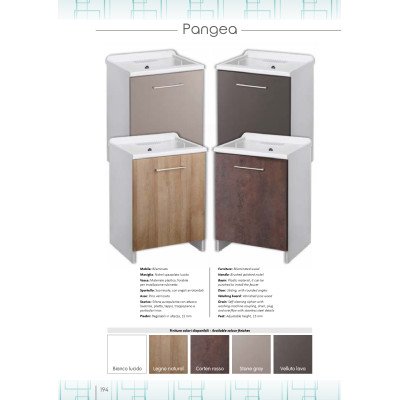 Lavatoio pangea cop.lav.109x60 c esto scorr.-vasca dx., leg.nat c