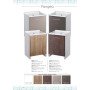 Lavatoio pangea 60x60 con cesto scorrevole, legno natural cr2007