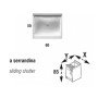 Mobile lavatoio in resina e pvc con struttura a serranda 60x50 cm