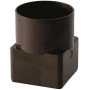 Gronda pvc color testa di moro d .080 raccordo tondo quadro b08