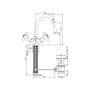 Liberty monoforo lavabo orientab. 1-1/4 cromato paini 17cr250