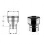 Riduzione e o aumento in acciaio inox per canna fumaria 200m 220f