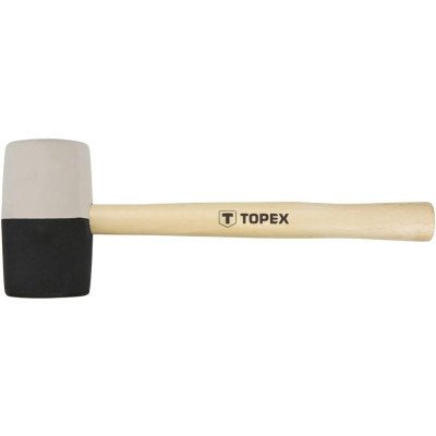Topex 02a355 mazzuola in gomma d . 63 mm 680 g gomma bianca e d