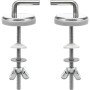 Cornat tec364991 cerniera con fissaggio per sedile wc, in acciai