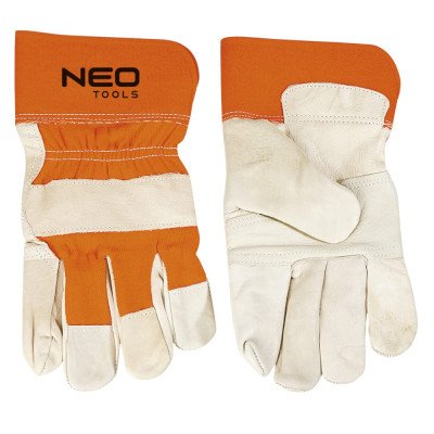 Topex 97-602 guanti da lavoro pe pelle di vitello + tessuto palmo