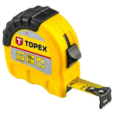 Topex 27c310 flessometro acciaio io, 10 m x 25 mm ds