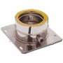 Piastra di base inox doppia parete - tubo canna fumaria - 100-15