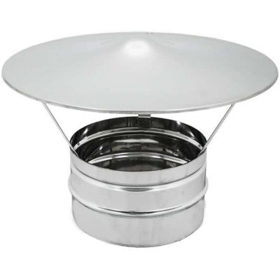 Testa camino acciaio inox base tonda - canne fumarie - 130