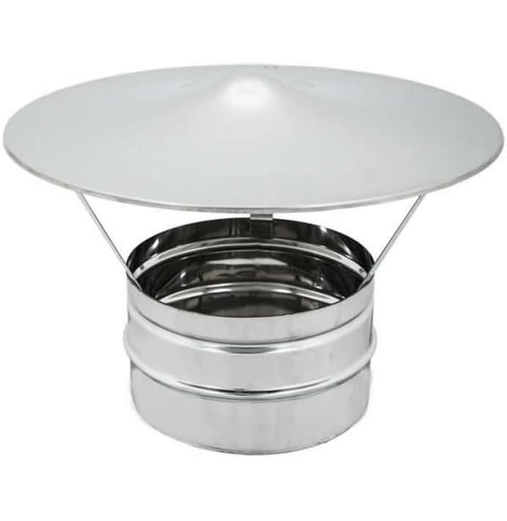 Testa camino acciaio inox base t onda - canne fumarie - 200