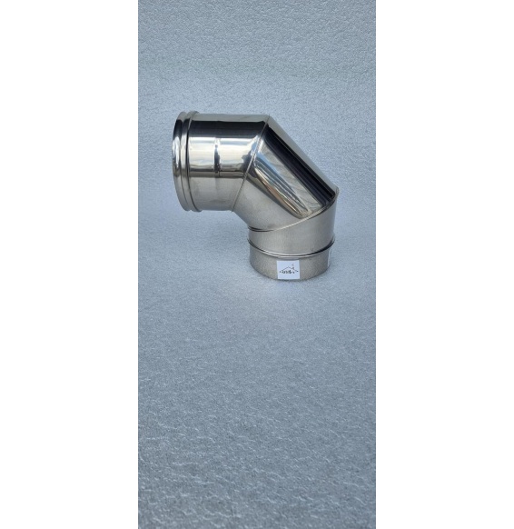 Curva de 90 grados de acero inox idable aisi 304 , de 5 mm de gro