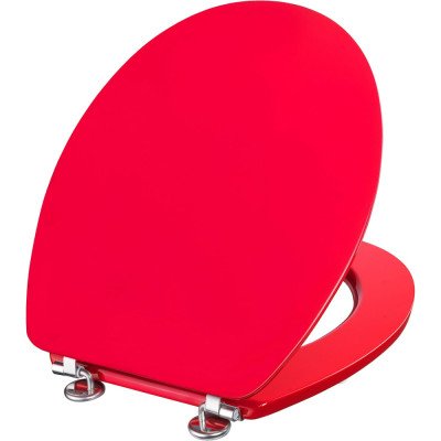 Cornat, sedile copri-wc telo, colore: rosso acceso, kstel40
