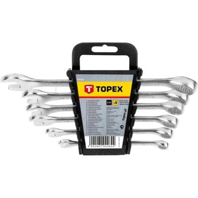Topex 35d755 chiavi combinate 8- 8-17 mm, 6 pezzi assortiti ds