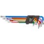 Topex 35d969 set chiavi torx t10 10-t50, 9 pezzi colorate, crv ds