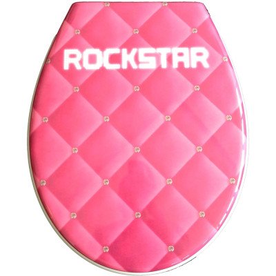 Adob, sedile copri-wc duroplast modellopink rockstar con abbassa