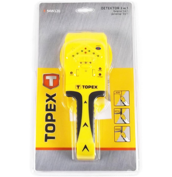 Topex 94w120 detector 3 in 1 perer tubi/cavi elettrici/metallo b