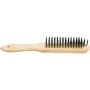 Topex 14a614 spazzola metallica, a, 4 file, manico in legno ds
