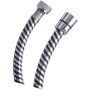 Flessibile doccia silver pvc liscio nero cromo cm.150 goplast 14