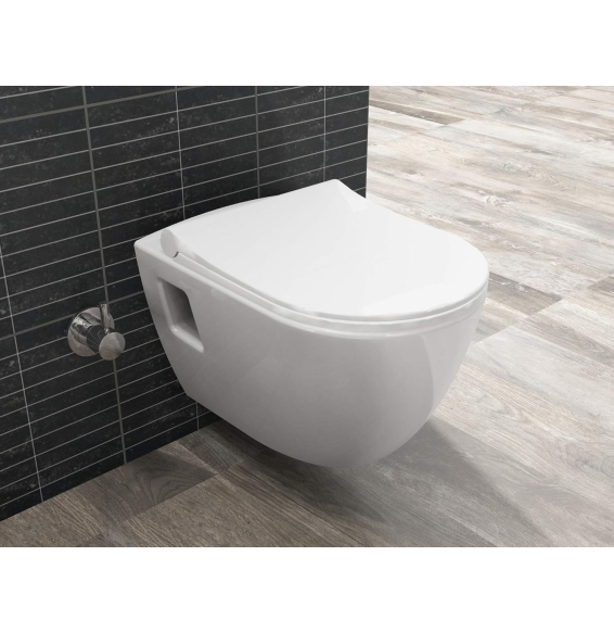 Aqua bagno wc sospeso leila taha rat, con sedile, da parete