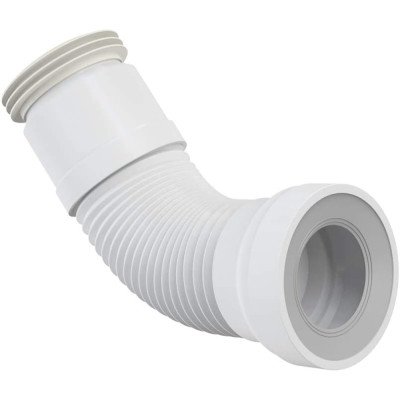 Connettore per wc bianco e bianco, lunghezza da 280 a 550 mm, di