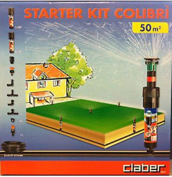 Claber 90200 kit colibri system 50 metri quadrati irrigazione a