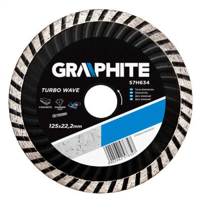 Topex 57h634 disco diamantato, 1 125 22,2 mm, ondulazione tur ds