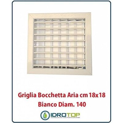 Griglia con telaio bianca 180x18 0 mm vecamco 9722-001-607
