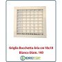 Griglia con telaio bianca 180x18 0 mm vecamco 9722-001-607