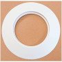 Rosone bianco in silicone dn 80 mm d. esterno 140 mm. canna fuma