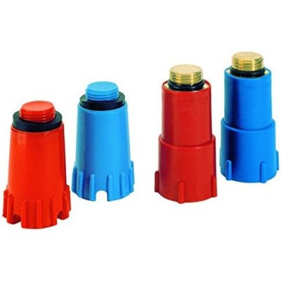 Tappo prova impianti rosso con filetto 1/2 in ottone goplast 114