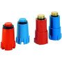 Tappo prova impianti rosso con filetto 1/2 in ottone goplast 114