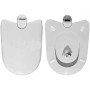 Copriwater ideal standard diagonal bianco i.s. cerniera cromo-se