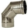 Curva 90 canna fumaria dn 200 tubo acciaio inox 316