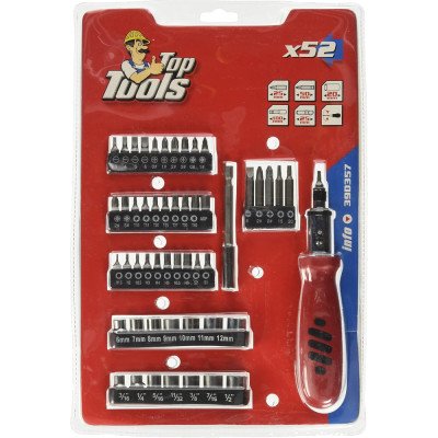 Topex 39d357 punte giravite con n innesto, 52 pezzi assortiti ds