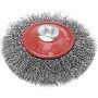 Topex 62h121 spazzola conica, pu punta inclinata, 115 mm x m14 ds