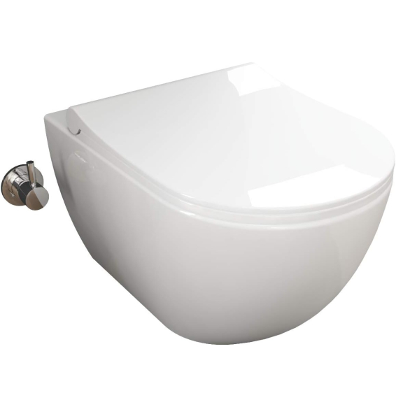 Aqua Bagno - WC Taharet, incluso sedile per WC da doccia, meccan