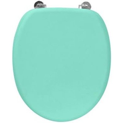 Frandis sedile wc rubber, legno, verde di acqua, 45,5 x 37,8 x 5
