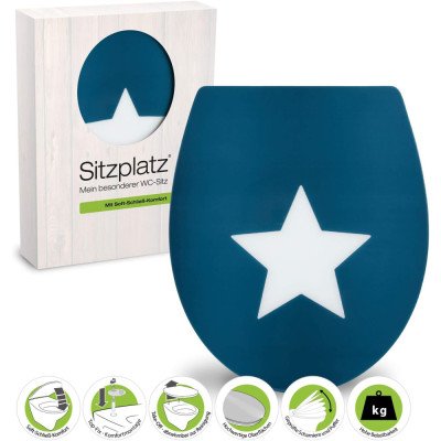 Sitzplatz 40367 2 sedile wc high gloss stella luce, plastica,