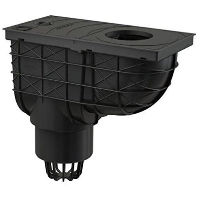 Universal pioggia sink vibrazione 300 x 155 110 nero uscita vert